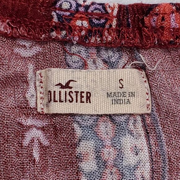Hollister Short Sleeve Casual One Piece Womens Size Small S Red - Picture 3 of 9